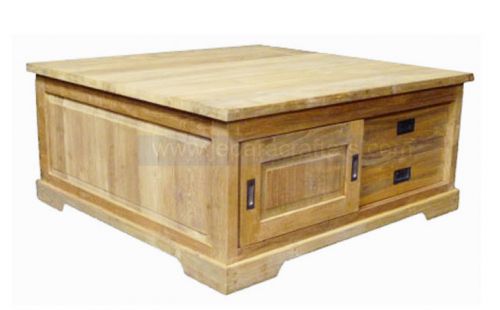COFFEE TABLE STORAGE 4 DRAWERS 2 DOORS